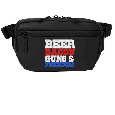 Beer Bacon Guns And Freedom Crossbody Pack