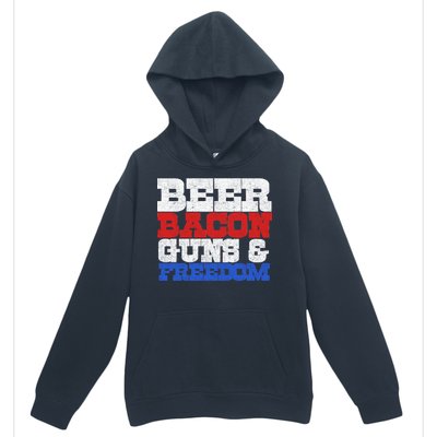 Beer Bacon Guns And Freedom Urban Pullover Hoodie