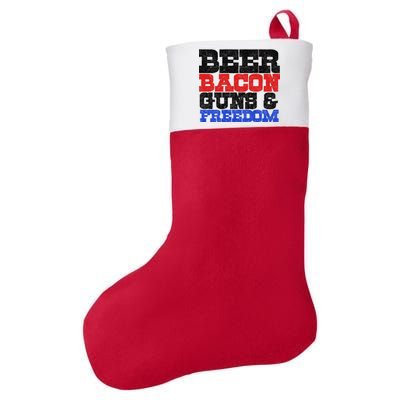 Beer Bacon Guns And Freedom Felt Holiday Christmas Stocking