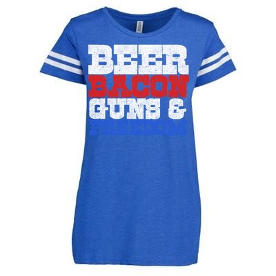 Beer Bacon Guns And Freedom Enza Ladies Jersey Football T-Shirt