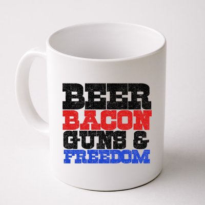 Beer Bacon Guns And Freedom Coffee Mug