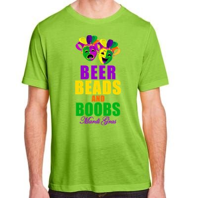 Beer Beads and Boobs Mardi Gras New Orleans Adult ChromaSoft Performance T-Shirt