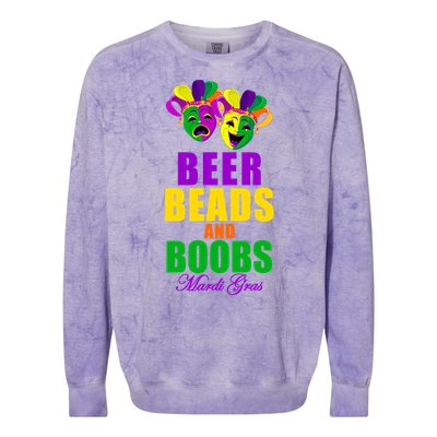 Beer Beads and Boobs Mardi Gras New Orleans Colorblast Crewneck Sweatshirt