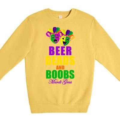 Beer Beads and Boobs Mardi Gras New Orleans Premium Crewneck Sweatshirt