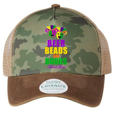 Beer Beads and Boobs Mardi Gras New Orleans Legacy Tie Dye Trucker Hat