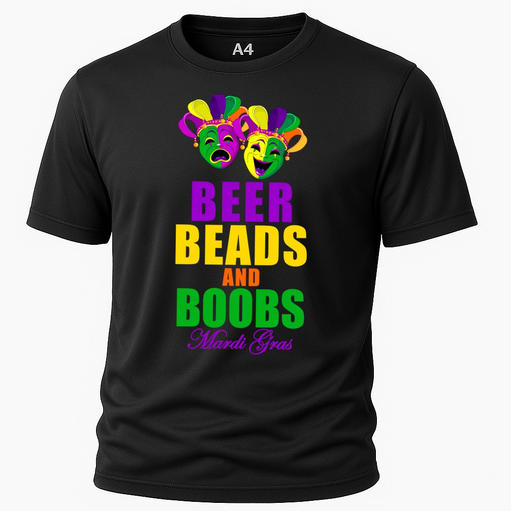 Beer Beads and Boobs Mardi Gras New Orleans Cooling Performance Crew T-Shirt