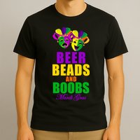 Beer Beads and Boobs Mardi Gras New Orleans T-Shirt