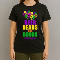 Beer Beads and Boobs Mardi Gras New Orleans T-Shirt