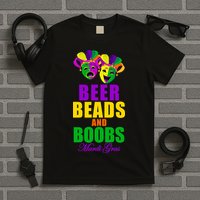 Beer Beads and Boobs Mardi Gras New Orleans T-Shirt