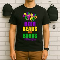 Beer Beads and Boobs Mardi Gras New Orleans T-Shirt