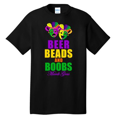 Beer Beads and Boobs Mardi Gras New Orleans Tall T-Shirt