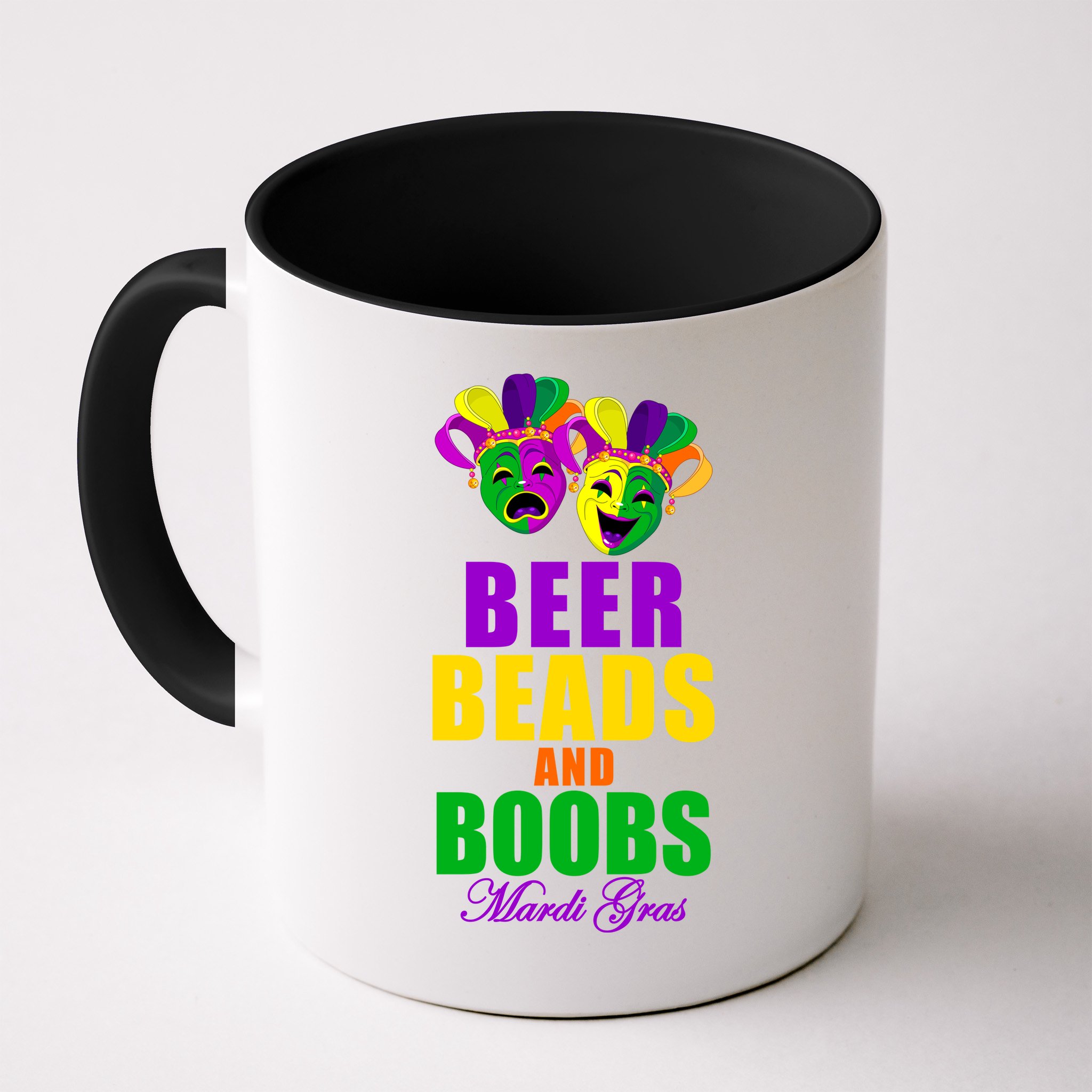 Beer Beads and Boobs Mardi Gras New Orleans Mug
