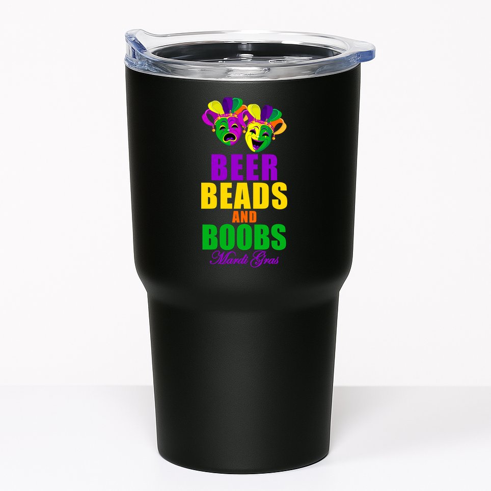 Beer Beads and Boobs Mardi Gras New Orleans Tumbler