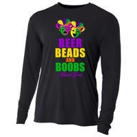 Beer Beads and Boobs Mardi Gras New Orleans Cooling Performance Long Sleeve Crew