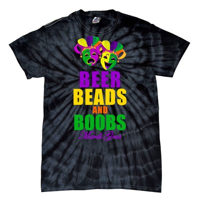 Beer Beads and Boobs Mardi Gras New Orleans Tie-Dye T-Shirt