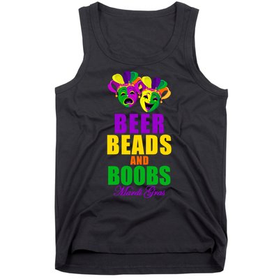 Beer Beads and Boobs Mardi Gras New Orleans Tank Top