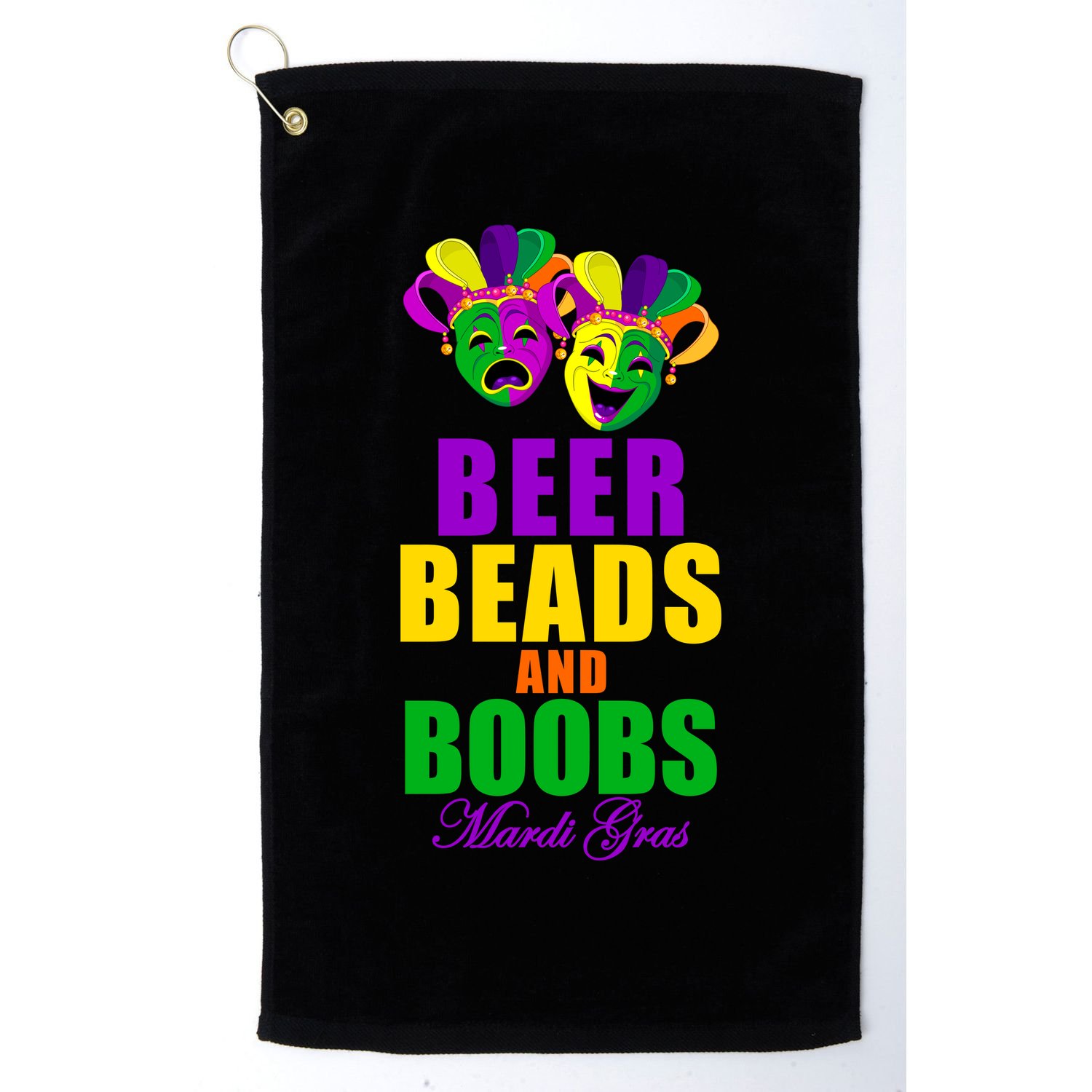 Beer Beads and Boobs Mardi Gras New Orleans Golf Towel