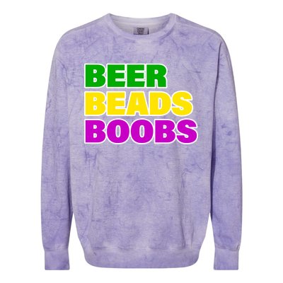 Beer Beads Boobs Colorblast Crewneck Sweatshirt