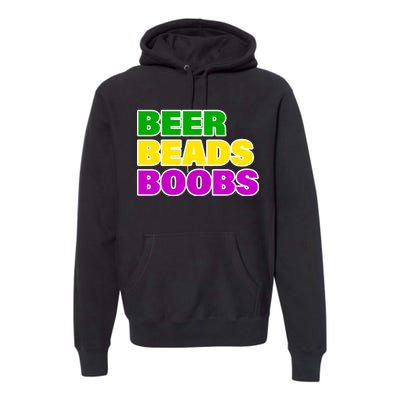 Beer Beads Boobs Premium Hoodie