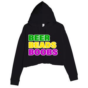 Beer Beads Boobs Crop Fleece Hoodie