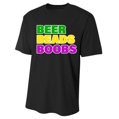 Beer Beads Boobs Performance Sprint T-Shirt