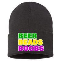 Beer Beads Boobs Sustainable Knit Beanie