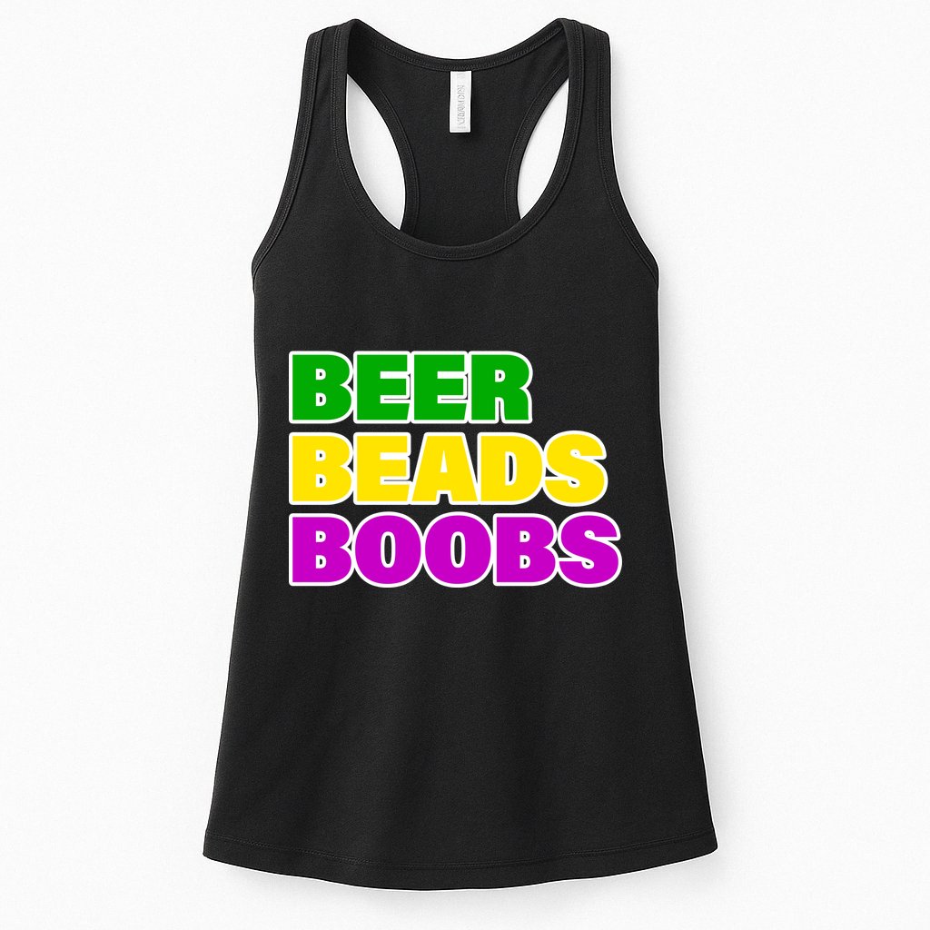 Beer Beads Boobs Womens Tank Top