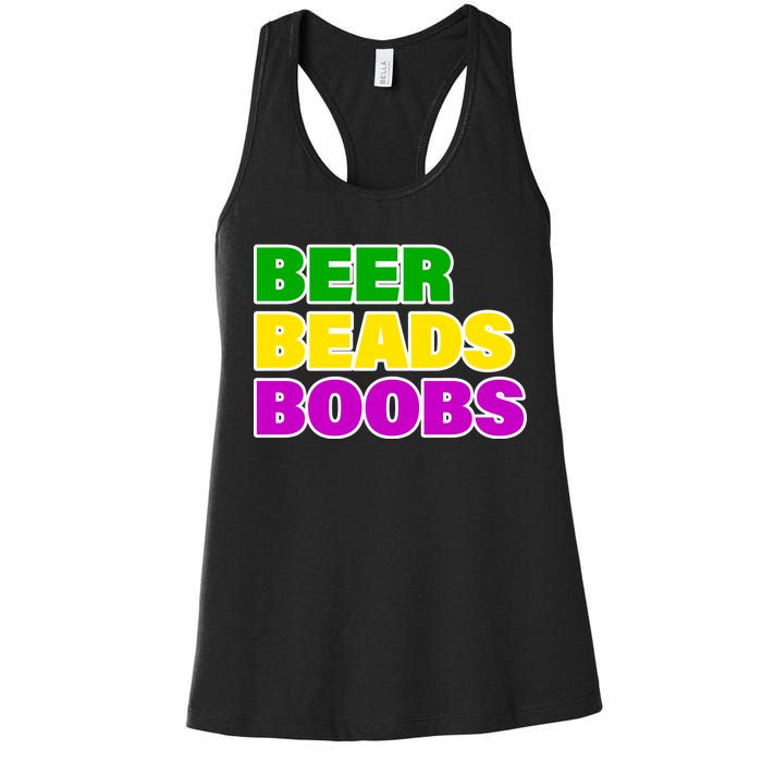 Beer Beads Boobs Women's Racerback Tank