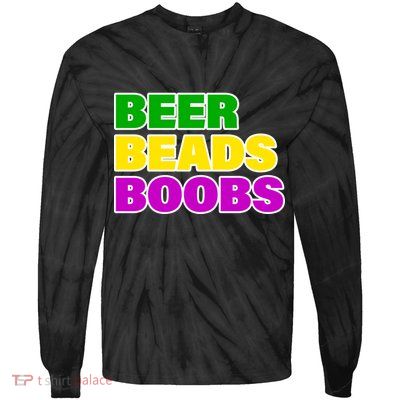 Beer Beads Boobs Tie-Dye Long Sleeve Shirt