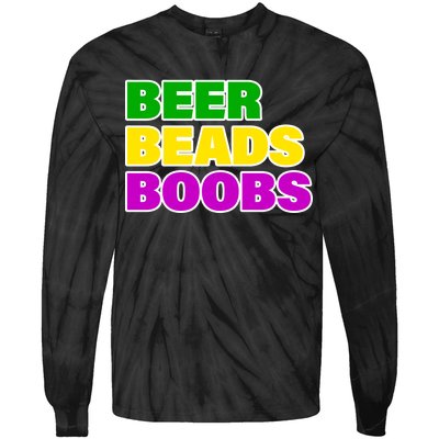 Beer Beads Boobs Tie-Dye Long Sleeve Shirt