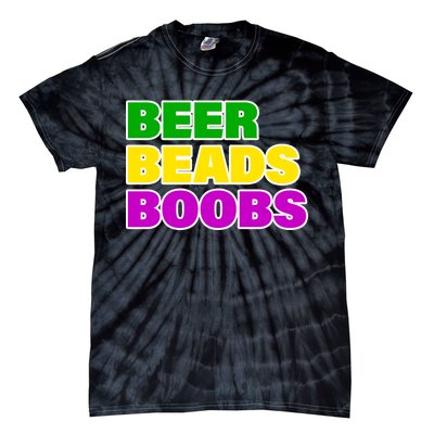 Beer Beads Boobs Tie-Dye T-Shirt