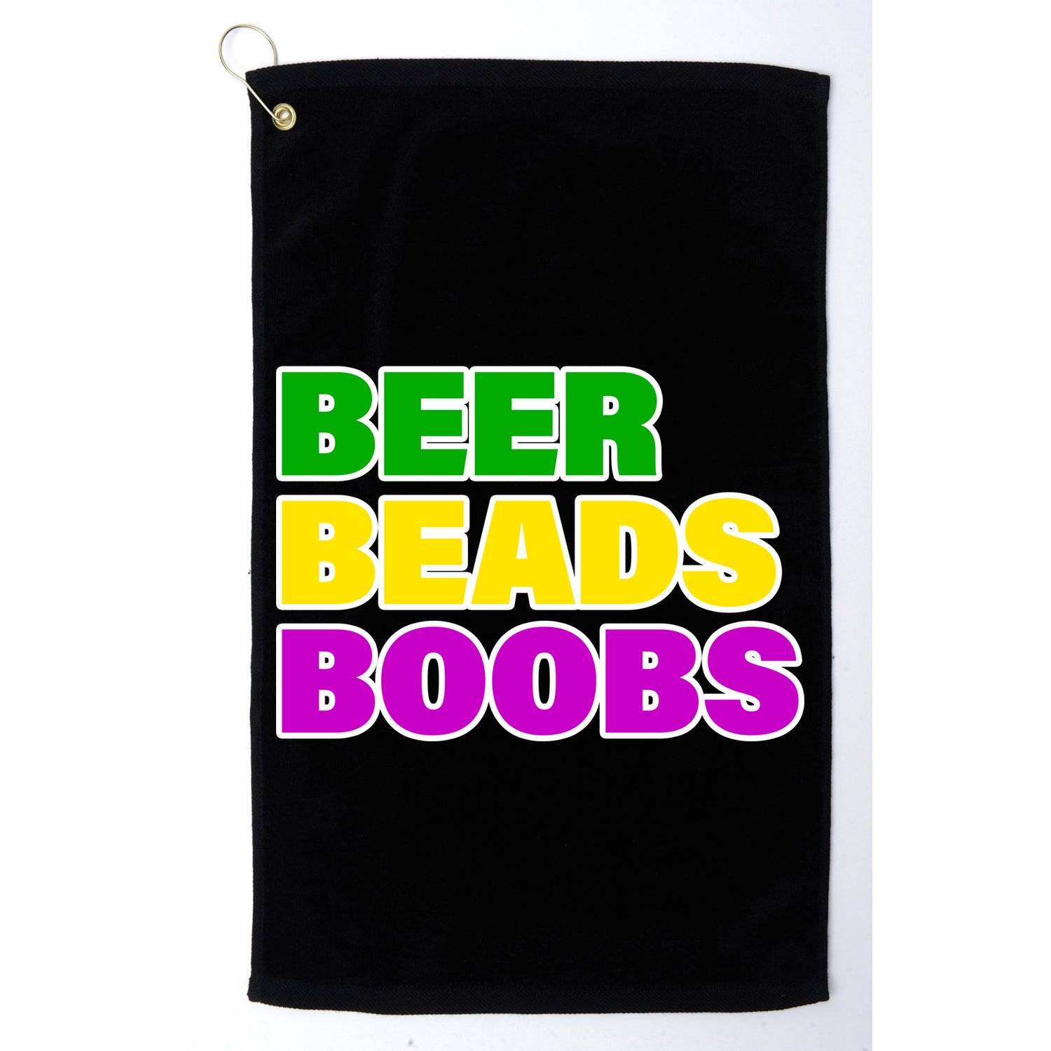 Beer Beads Boobs Golf Towel