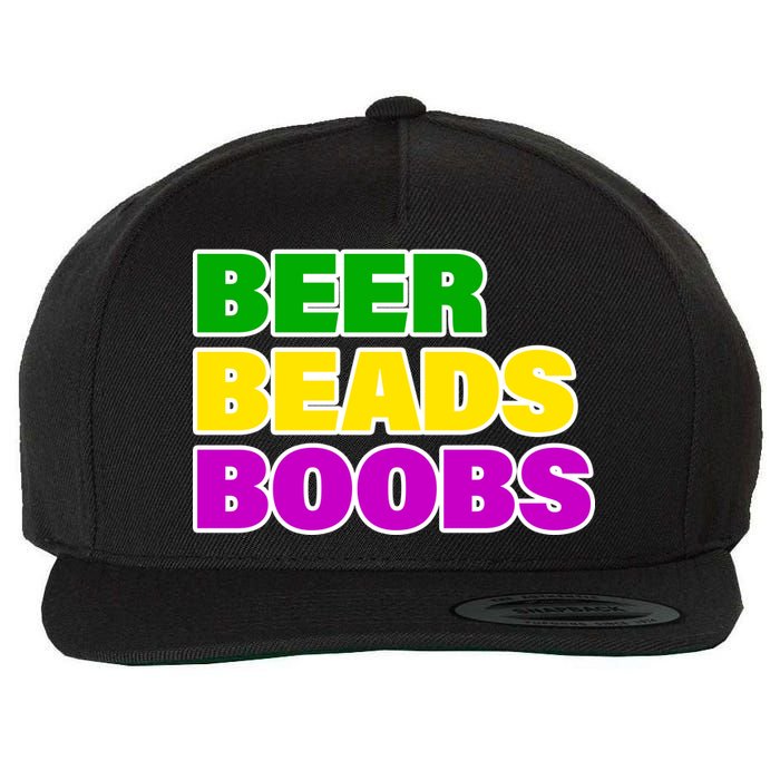 Beer Beads Boobs Wool Snapback Cap