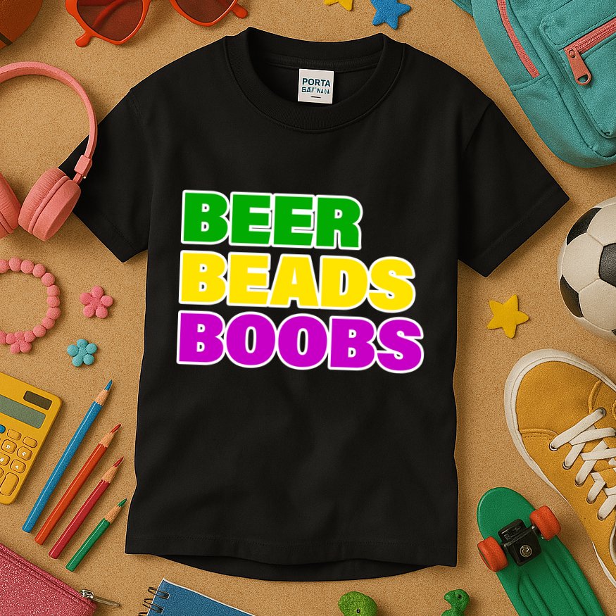 Beer Beads Boobs Kids T-Shirt