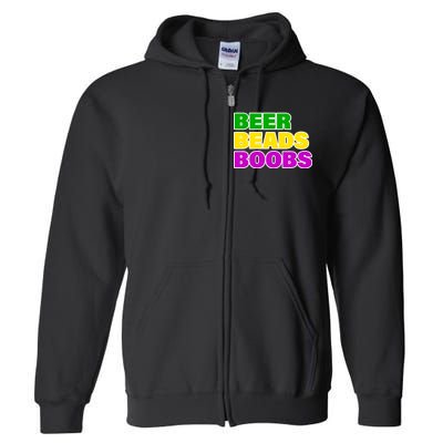 Beer Beads Boobs Full Zip Hoodie