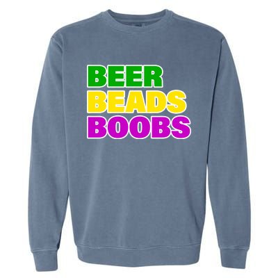 Beer Beads Boobs Garment-Dyed Sweatshirt