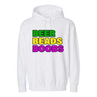 Beer Beads Boobs Garment-Dyed Fleece Hoodie