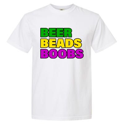 Beer Beads Boobs Garment-Dyed Heavyweight T-Shirt