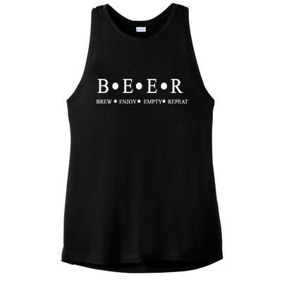 Beer Brewer Funny Craft Beer Brewmaster Ladies PosiCharge Tri-Blend Wicking Tank