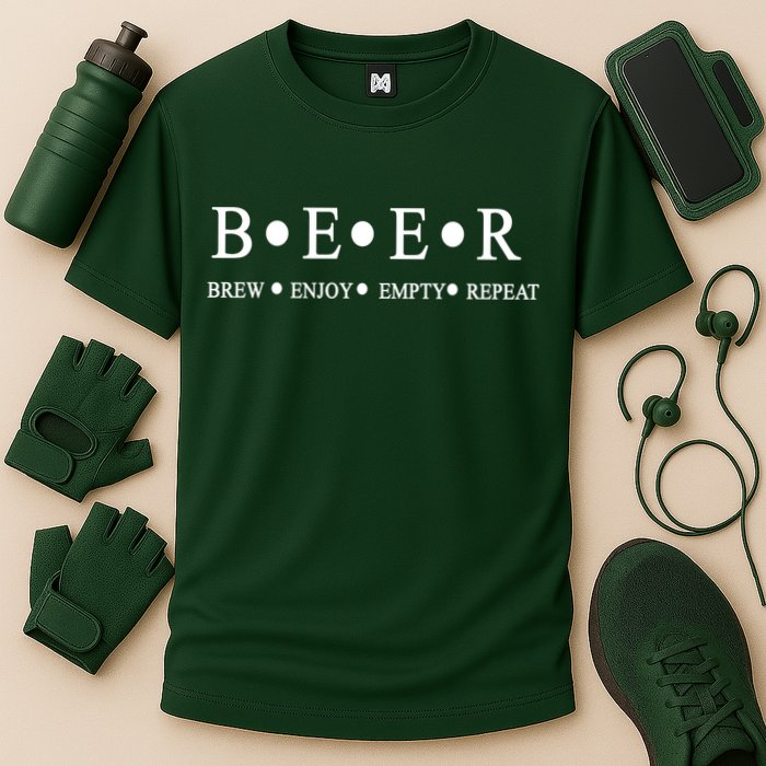 Beer Brewer Funny Craft Beer Brewmaster Cooling Performance Crew T-Shirt