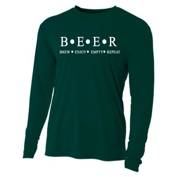 Beer Brewer Funny Craft Beer Brewmaster Cooling Performance Long Sleeve Crew