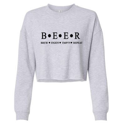 Beer Brewer Funny Craft Beer Brewmaster Cropped Pullover Crew