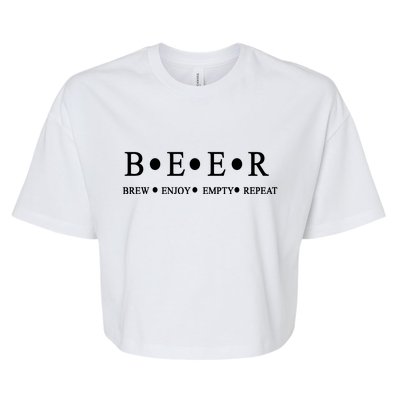 Beer Brewer Funny Craft Beer Brewmaster Bella+Canvas Jersey Crop Tee