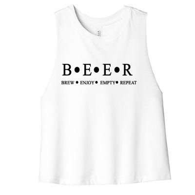 Beer Brewer Funny Craft Beer Brewmaster Women's Racerback Cropped Tank