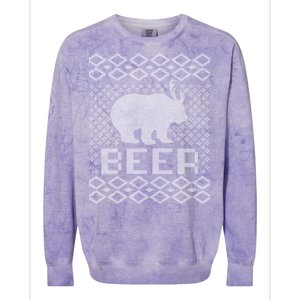 Beer Deer Hunting Ugly Christmas Colorblast Crewneck Sweatshirt