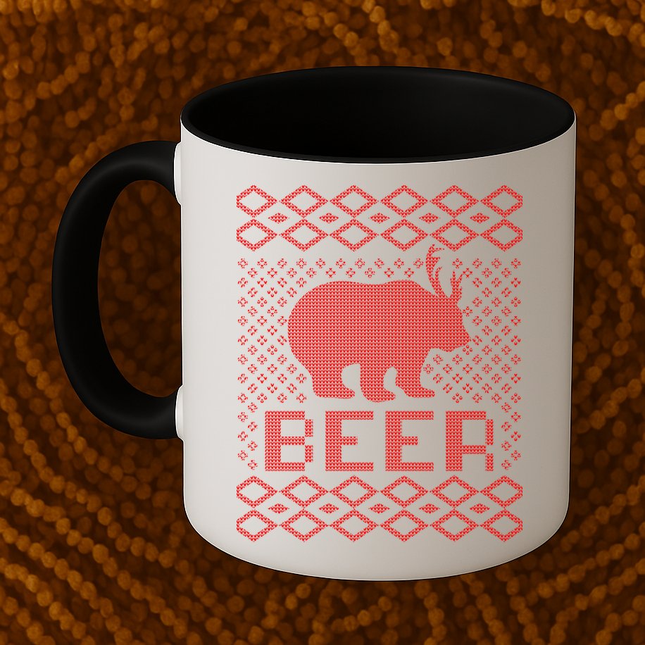 Beer Deer Hunting Ugly Christmas Mug