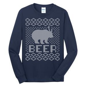 Beer Deer Hunting Ugly Christmas Tall Long Sleeve T-Shirt