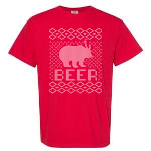 Beer Deer Hunting Ugly Christmas Garment-Dyed Heavyweight T-Shirt