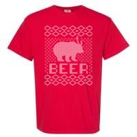 Beer Deer Hunting Ugly Christmas Garment-Dyed Heavyweight T-Shirt