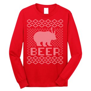 Beer Deer Hunting Ugly Christmas Long Sleeve Shirt